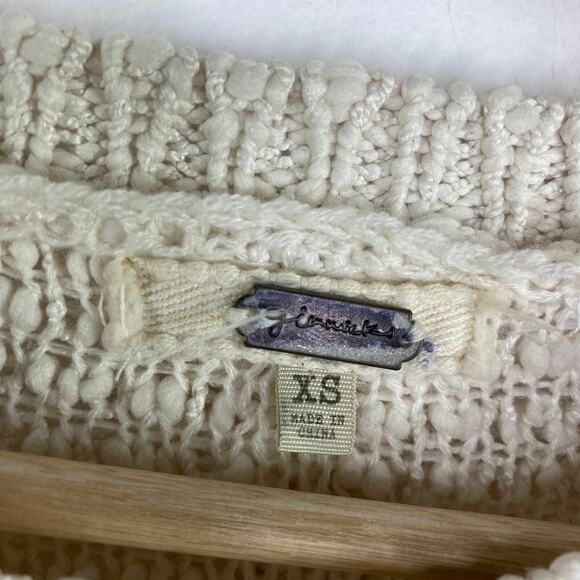 BKE Gimmicks Cream Textured Knit Crewneck Sweater Women's Size X-Small XS - Picture 5 of 7